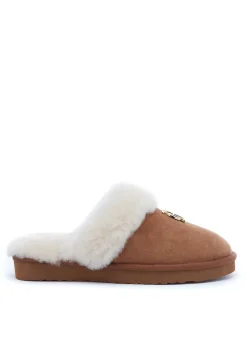 Shearling Slippers - Tan