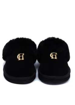 Shearling Slippers - Black