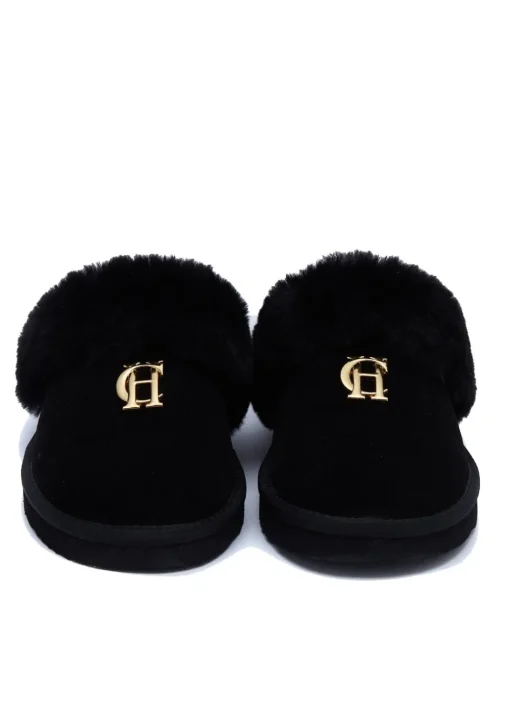 Shearling Slippers - Black