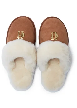 Shearling Slippers - Tan