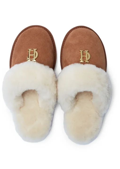 Shearling Slippers - Tan