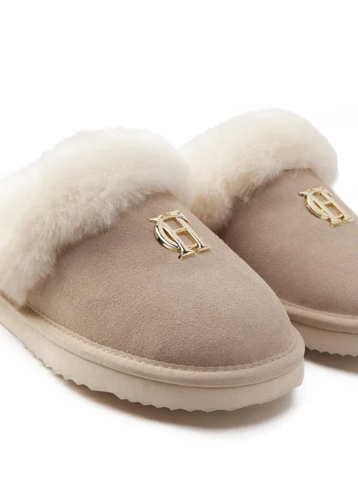 Shearling Slippers - Oyster