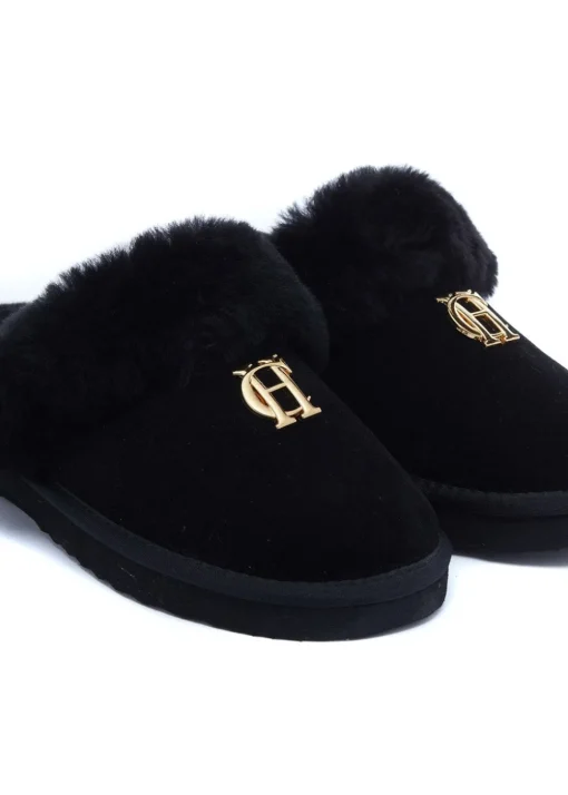 Shearling Slippers - Black