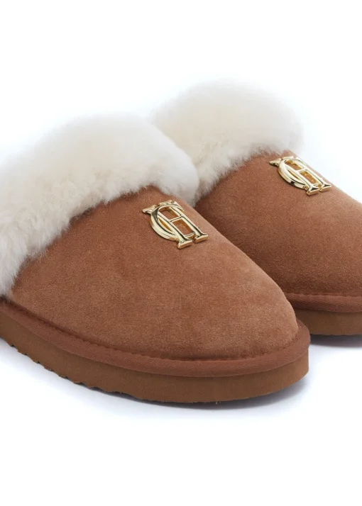 Shearling Slippers - Tan