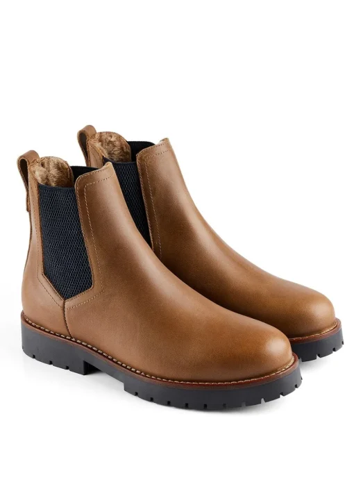 Sheepskin Boudica Boots - Oak