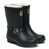Sherpa Lined Chelsea Wellingtons - Matte Black