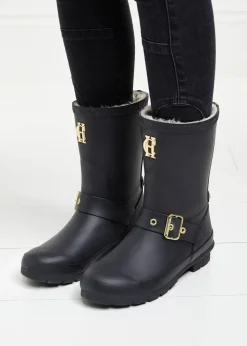 Sherpa Lined Chelsea Wellingtons - Matte Black