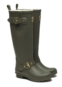 Sherpa Lined Regency Wellingtons - Matte Green