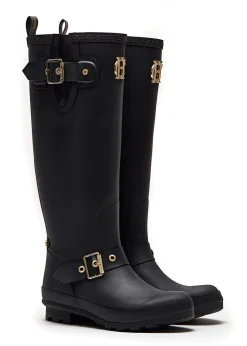 Sherpa Lined Regency Wellingtons - Matt Black