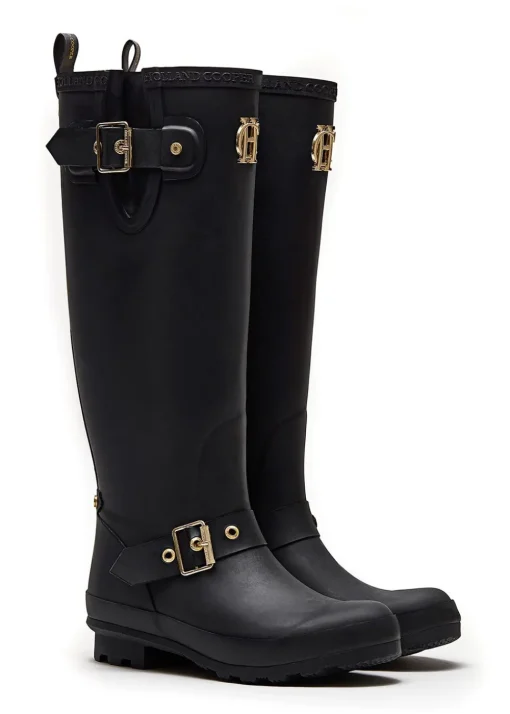 Sherpa Lined Regency Wellingtons - Matt Black