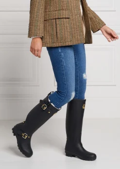Sherpa Lined Regency Wellingtons - Matt Black