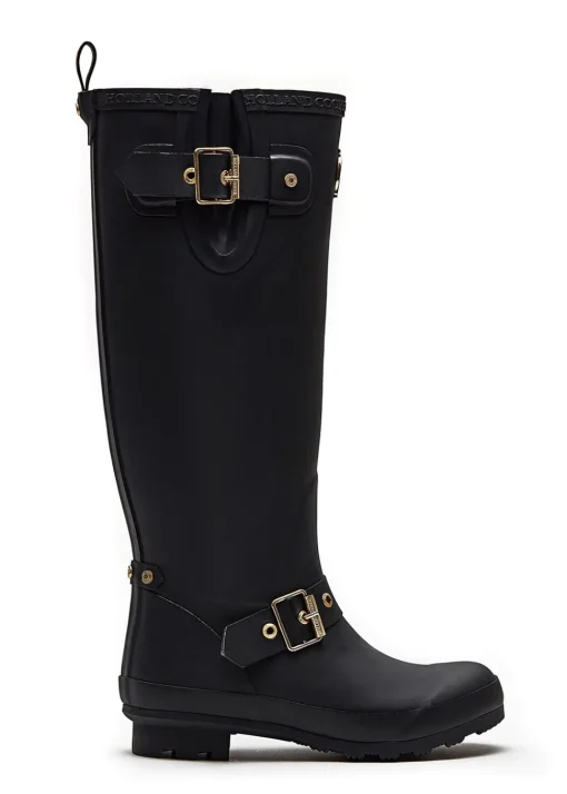 Sherpa Lined Regency Wellingtons - Matt Black