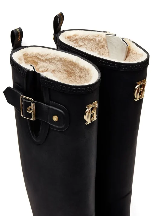 Sherpa Lined Regency Wellingtons - Matt Black