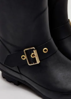 Sherpa Lined Regency Wellingtons - Matt Black