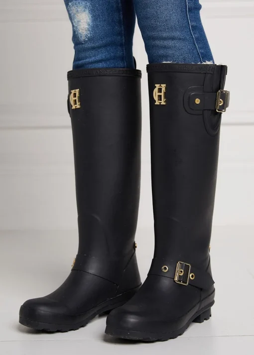 Sherpa Lined Regency Wellingtons - Matt Black