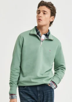 Shield Half Zip Sweatshirt - Kalamata Green