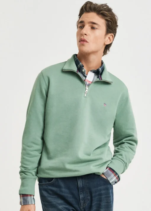 Shield Half Zip Sweatshirt - Kalamata Green