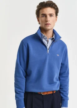 Shield Half Zip Sweatshirt - Rich Blue