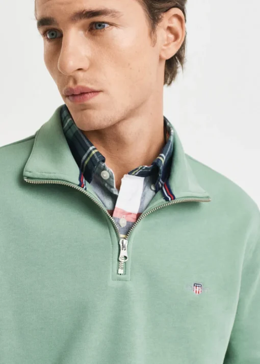 Shield Half Zip Sweatshirt - Kalamata Green