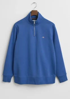 Shield Half Zip Sweatshirt - Rich Blue