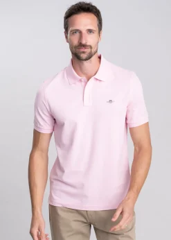 Shield Pique Polo - California Pink