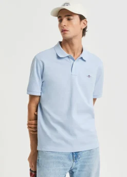 Shield Pique Polo - Fresh Blue