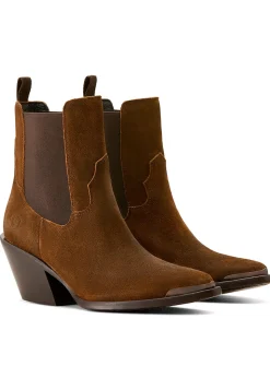 Shiloh Bootie Boots - Dark Ginger Suede