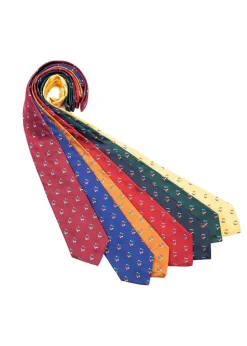 Shooting Cartridges Silk Tie - Navy