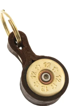 Shotgun Cartridge Keyring - Light Brown