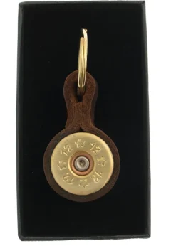 Shotgun Cartridge Keyring - Light Brown