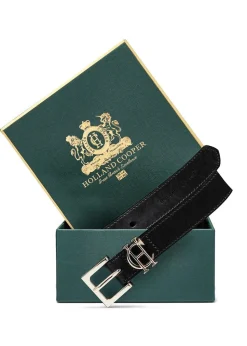 Slim Logo Belt - Black