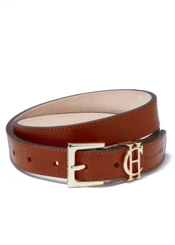 Slim Logo Belt - Tan