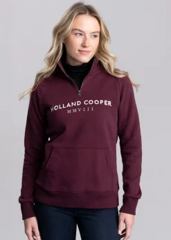 Sporting Heritage Zip Henley - Merlot
