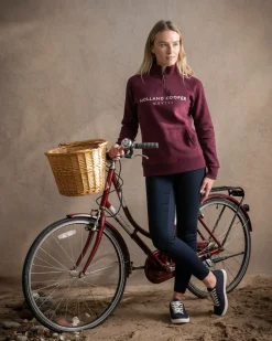 Sporting Heritage Zip Henley - Merlot