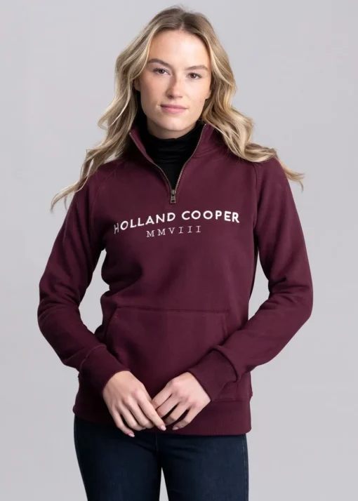 Sporting Heritage Zip Henley - Merlot