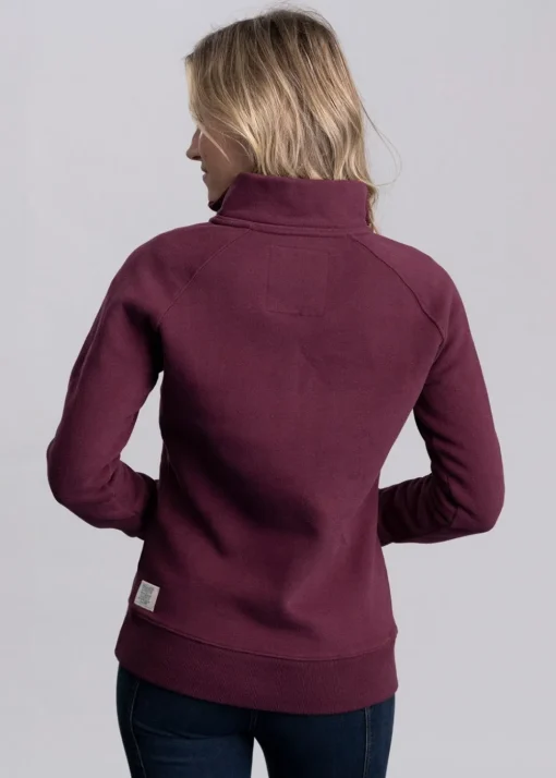 Sporting Heritage Zip Henley - Merlot