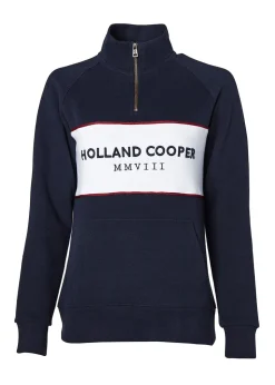 Sporting Heritage Zip Henley - Ink Navy