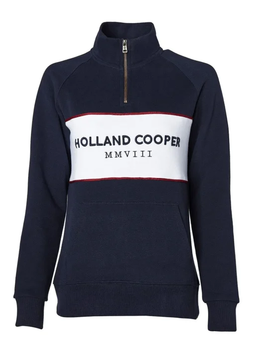 Sporting Heritage Zip Henley - Ink Navy