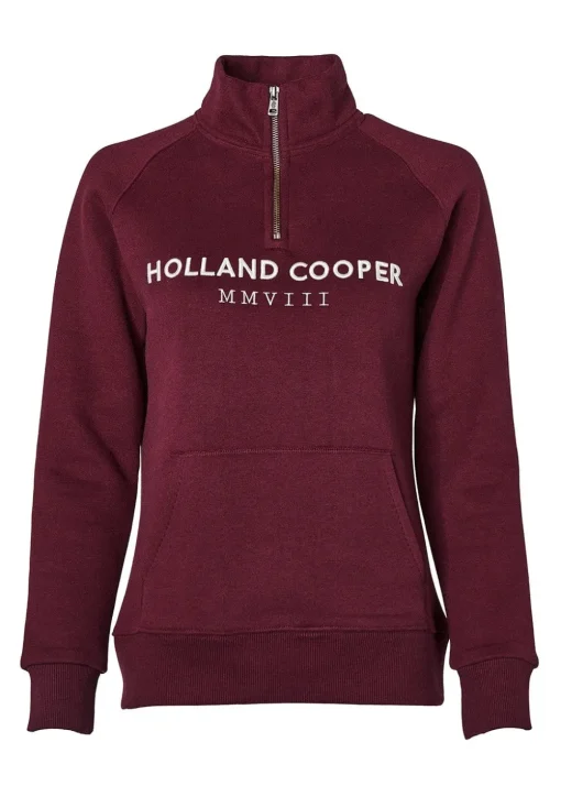 Sporting Heritage Zip Henley - Merlot