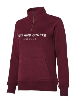 Sporting Heritage Zip Henley - Merlot