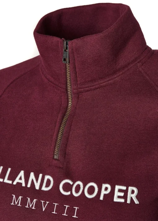 Sporting Heritage Zip Henley - Merlot