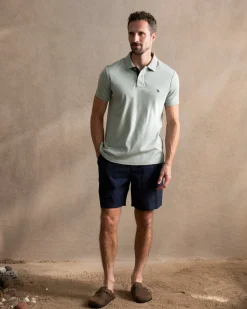 St Ives Jersey Polo Shirt - Aqua Grey