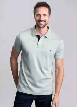 St Ives Jersey Polo Shirt - Aqua Grey
