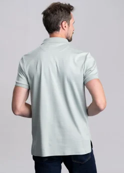 St Ives Jersey Polo Shirt - Aqua Grey