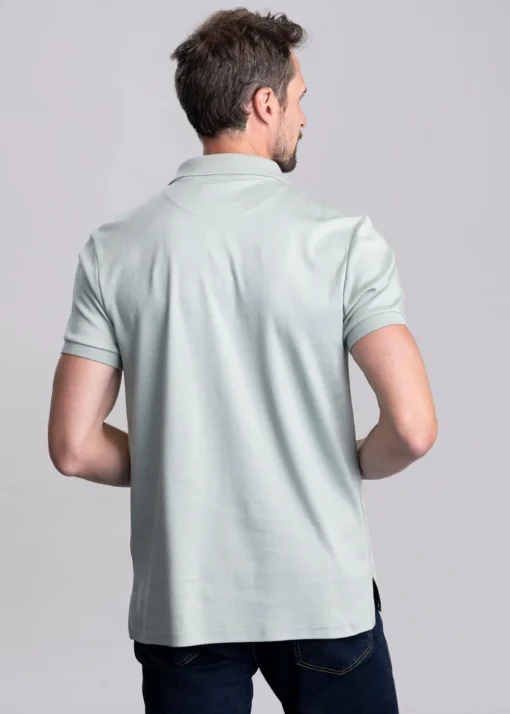 St Ives Jersey Polo Shirt - Aqua Grey