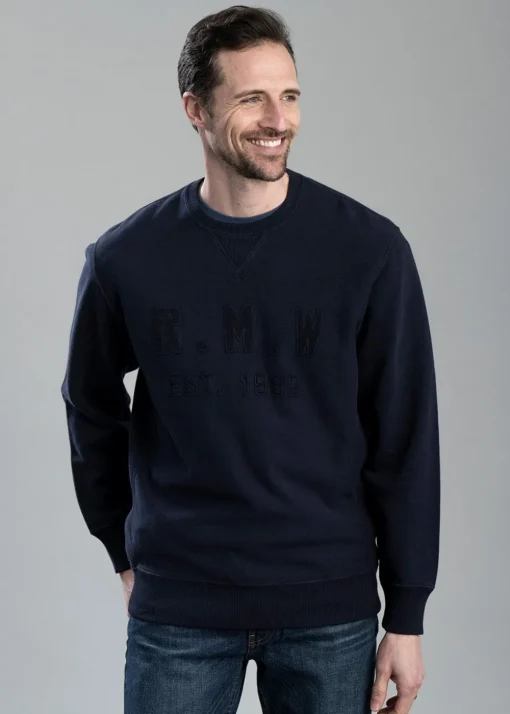 Stencil Crew Neck Sweatshirt - Midnight
