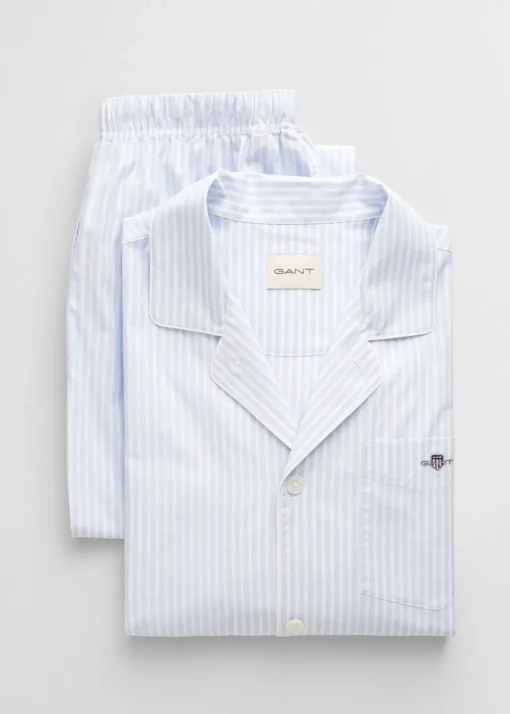 Stripe Pyjama Set - Light Blue