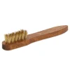 Suede Brass Bristle Brush