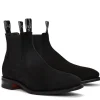 Suede Comfort Craftsman Boots - Black