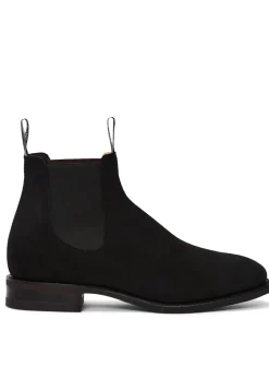 Suede Comfort Craftsman Boots - Black